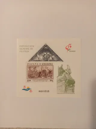 Sello Filatelia Exposición Mundial Granada 92