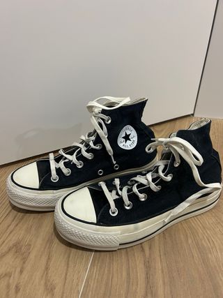 Converse All Star Hi Negras Talla 37.5