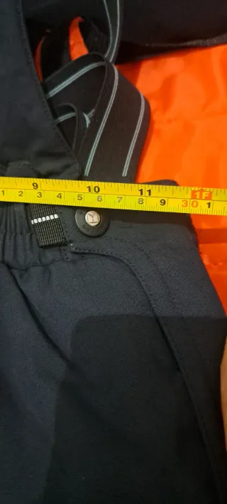 Pantalones de esquí negros con tirantes
