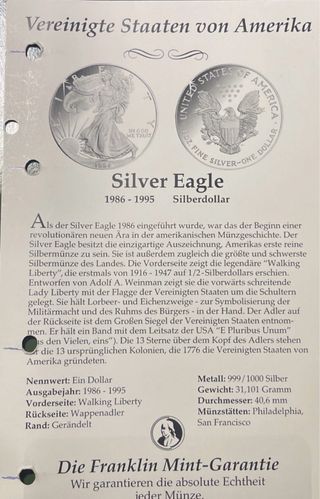 Serie Completa 6 Monete USA 1995