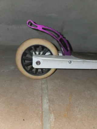 Patinete Plegable Blanco y Morado