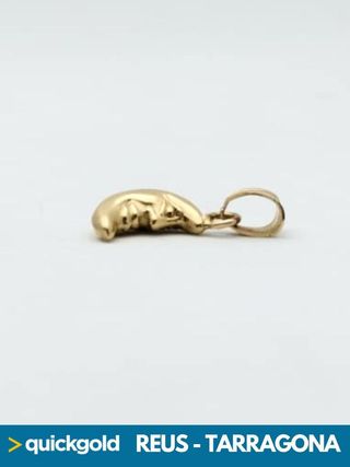 Colgante Oro 18k Media Luna
