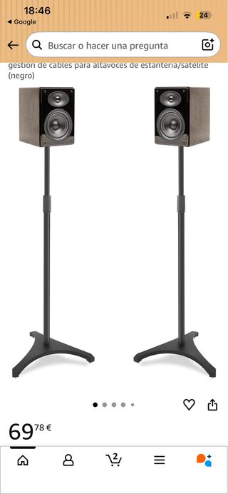 Soportes para altavoces (negro/marrón)
