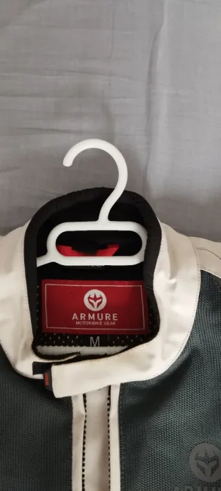 Chaqueta Moto ARMURE Unisex Gris/Blanco