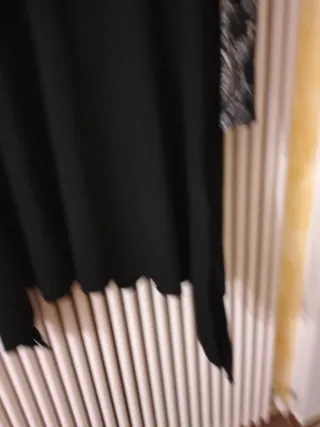 Vestito ampio fantasia floreale nero/argento