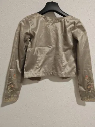 Chaqueta corta satinada estilo jubón M