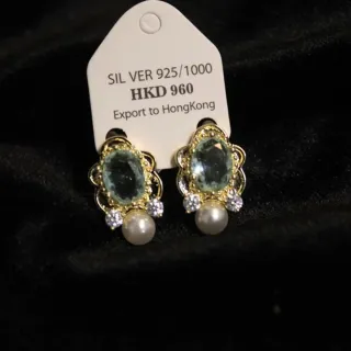 Pendientes Ribera Azul Plata 925