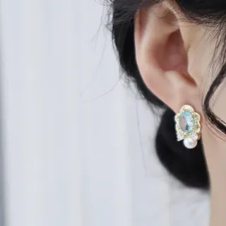 Pendientes Ribera Azul Plata 925