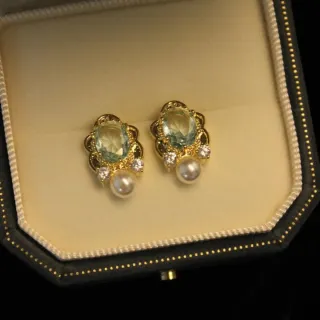 Pendientes Ribera Azul Plata 925