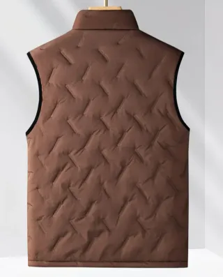 Chaleco acolchado forrado de lana textura suave