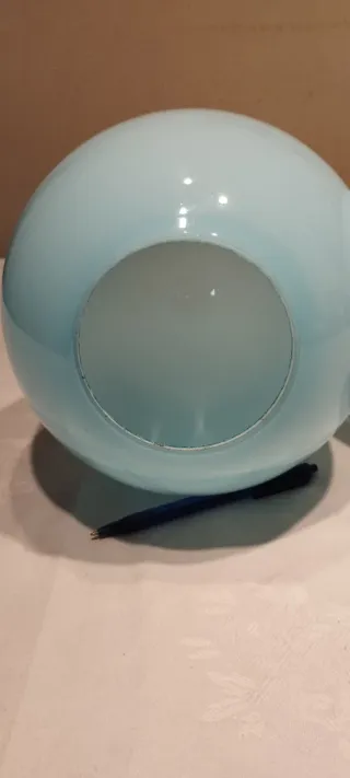 2 Globos Cristal Azules para Lámpara