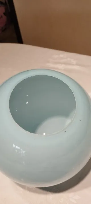 2 Globos Cristal Azules para Lámpara