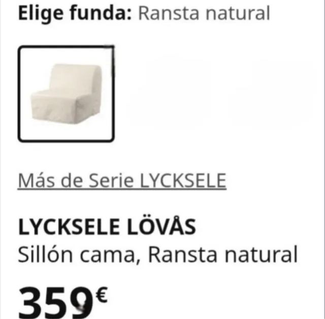 Sofá Cama Ikea 1 Plaza Blanco