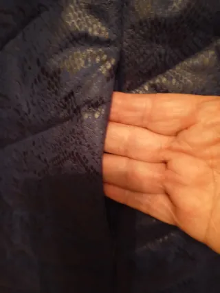 Abrigo azul acolchado señora