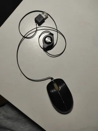 Mini ratón Hama USB retráctil