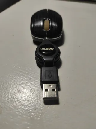 Mini ratón Hama USB retráctil
