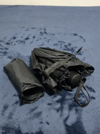 Paraguas negro compacto para bolso 15 cm