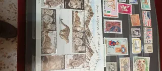 Álbum de sellos con bastantes sellos