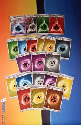21x Energías Holo cartas Pokemon
