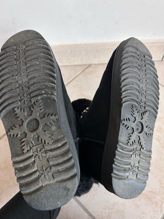 Scarponcini donna con pelo e strass