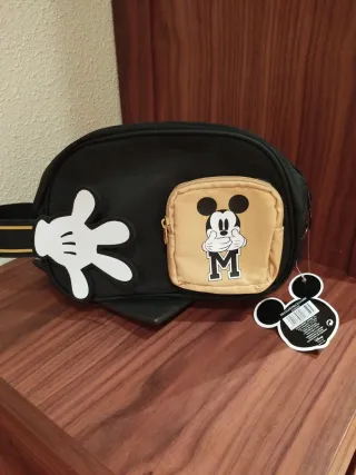 Neceser Mickey Mouse Disney Negro y Beige