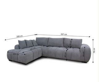 Sofá Cama Stacy Gris Izquierdo