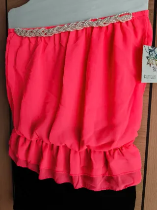 Blusa sin tirantes de mujer