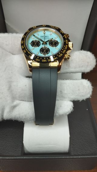 Reloj Seiko Mod Daytona Negro Oro Amarillo y Azul