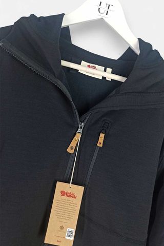 Chaqueta Polar Fjällräven Keb Fleece Hoodie Negra