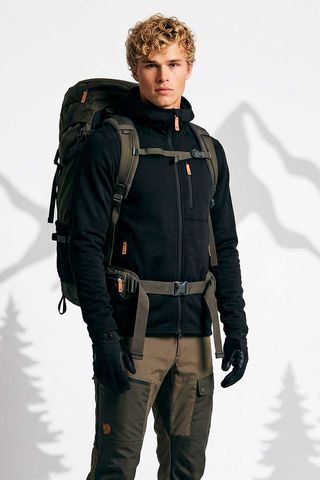 Chaqueta Polar Fjällräven Keb Fleece Hoodie Negra