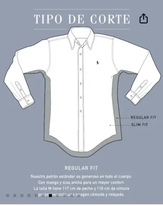 Camisa Ralph Lauren Algodón Lino Azul Talla 17