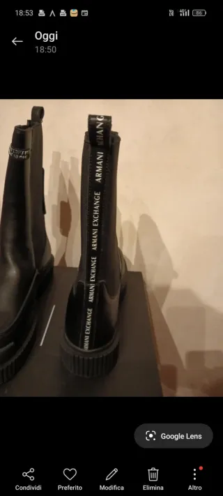 Stivali Armani Exchange N.41 Neri