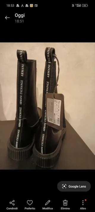 Stivali Armani Exchange N.41 Neri