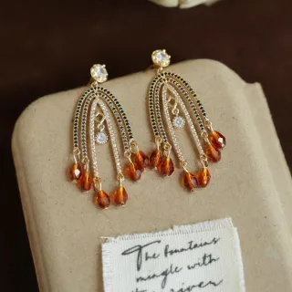 Pendientes Sombra Floral Diseño Original