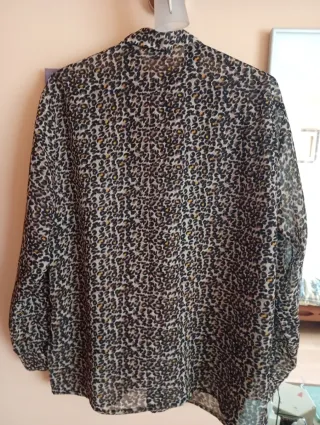 Blusa marrón estampado leopardo