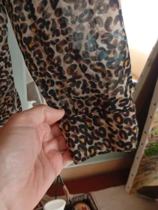 Blusa marrón estampado leopardo