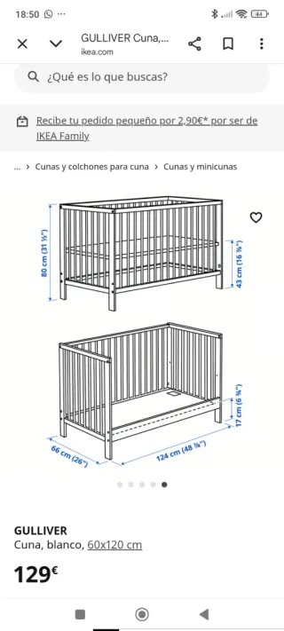 Cuna Gulliver Blanca