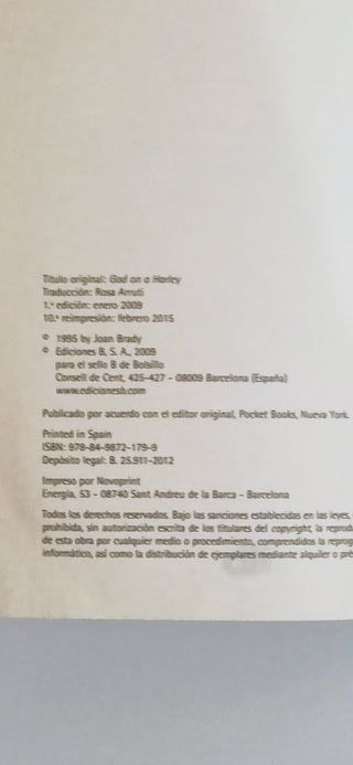 DIOS VUELVE EN UNA HARLEY (JOAN BRADY)