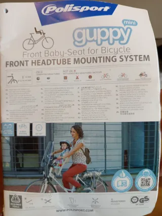 Silla bebe/niño bici + pantalla parabrisas