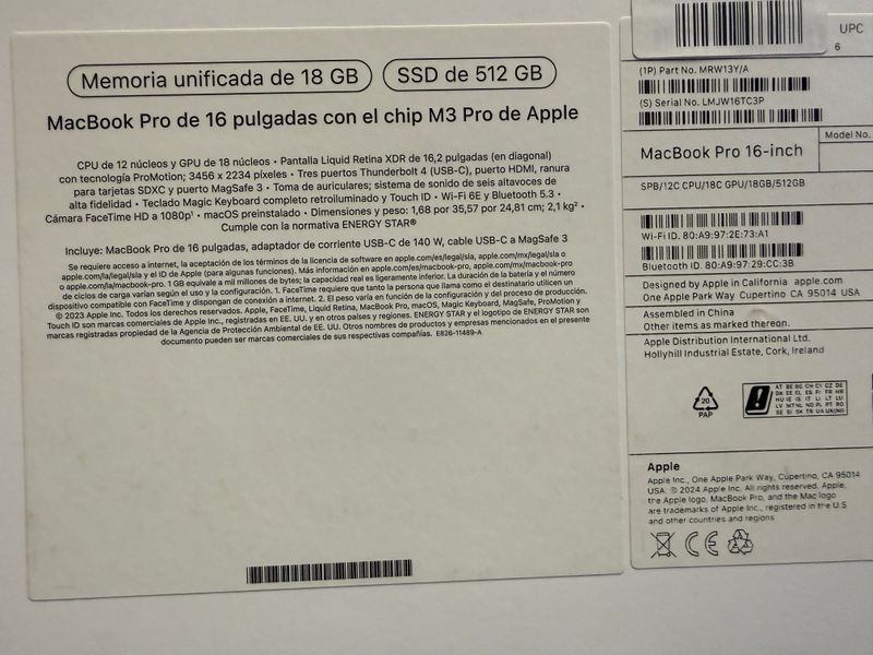 MacBook Pro 16 M3 Pro 18GB 512GB Garantía afbeelding 2