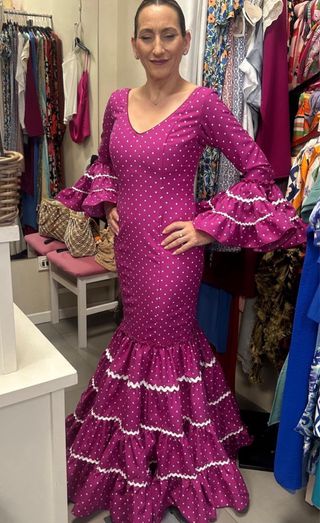 Vestido Flamenca Lunares Talla 38
