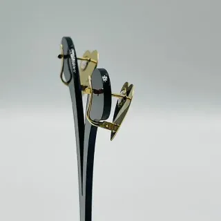 Pendientes Corazón Flores Circonita 18K