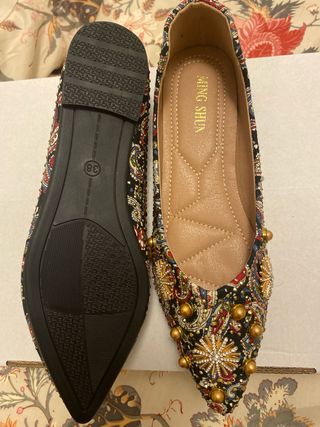 Zapatos planos MING SHUN bordados