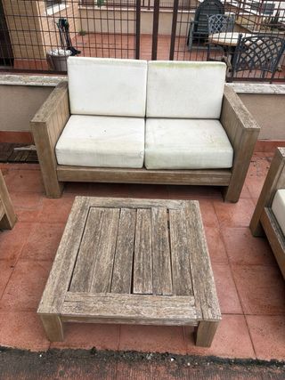 Conjunto Muebles Madera de Acacia