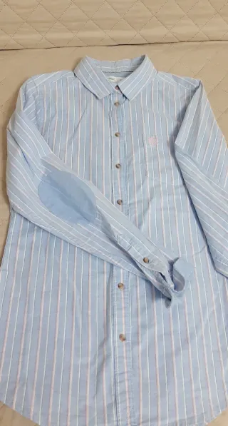 Camisa de rayas azul