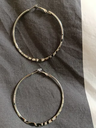 Pendientes Aro Plateados