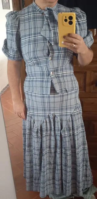 Conjunto Falda y Blusa Cuadros