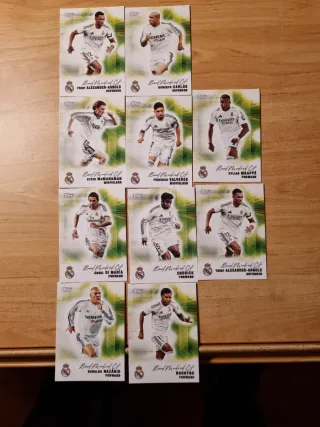 10 cartas Topps Real Madrid Team Set