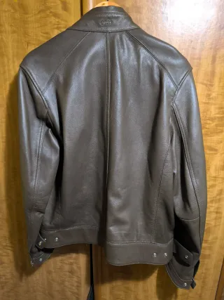 Chaqueta de piel BOSS marrón