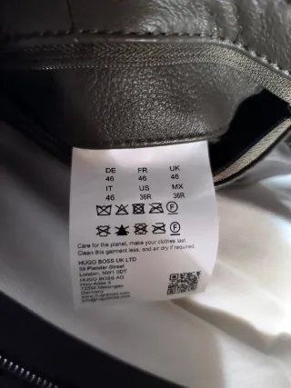 Chaqueta de piel BOSS marrón